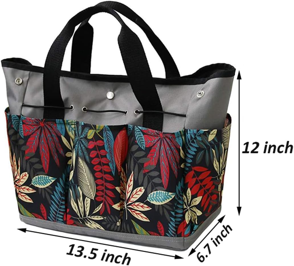 Garden Tool Bag, Garden Tote Storage Bag with 8 Pockets